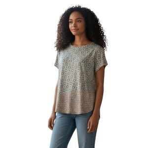 Linen J. Jill Love Linen costal core cottage core short sleeve shirt